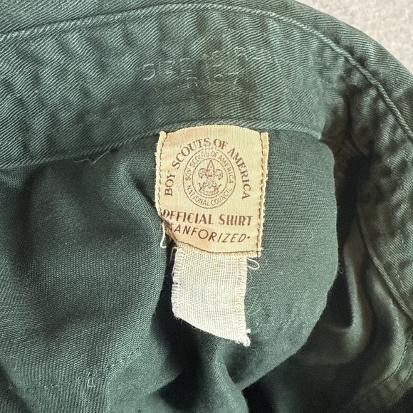 VTG Boy Scouts of America Shirt Mens 15 Medium Explorers BSA 1950s Sanforized - Picture 5 of 8